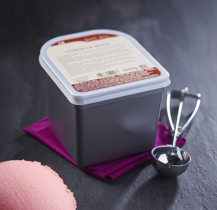 Sorbet maître artisan framboise litchi eau parfum rose