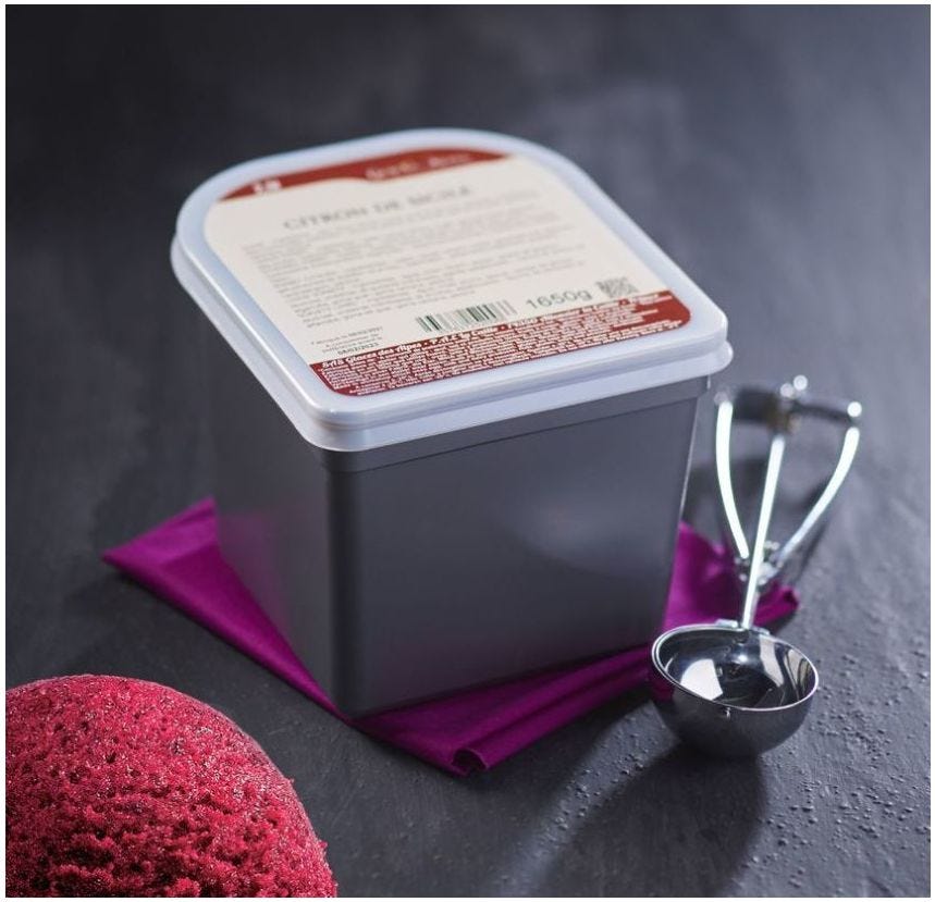 Sorbet maître artisan cassis