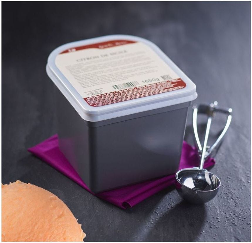 Sorbet maitre artisan carotte, orange, gingembre