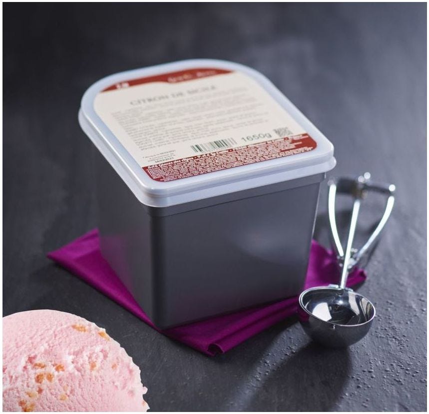 Glace maître artisan parfum barbe à papa