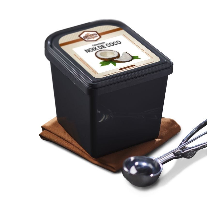 Crème glacée artisanale noix de coco