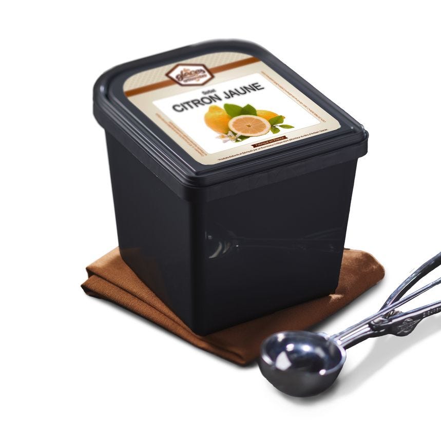 Sorbet artisanal citron jaune 