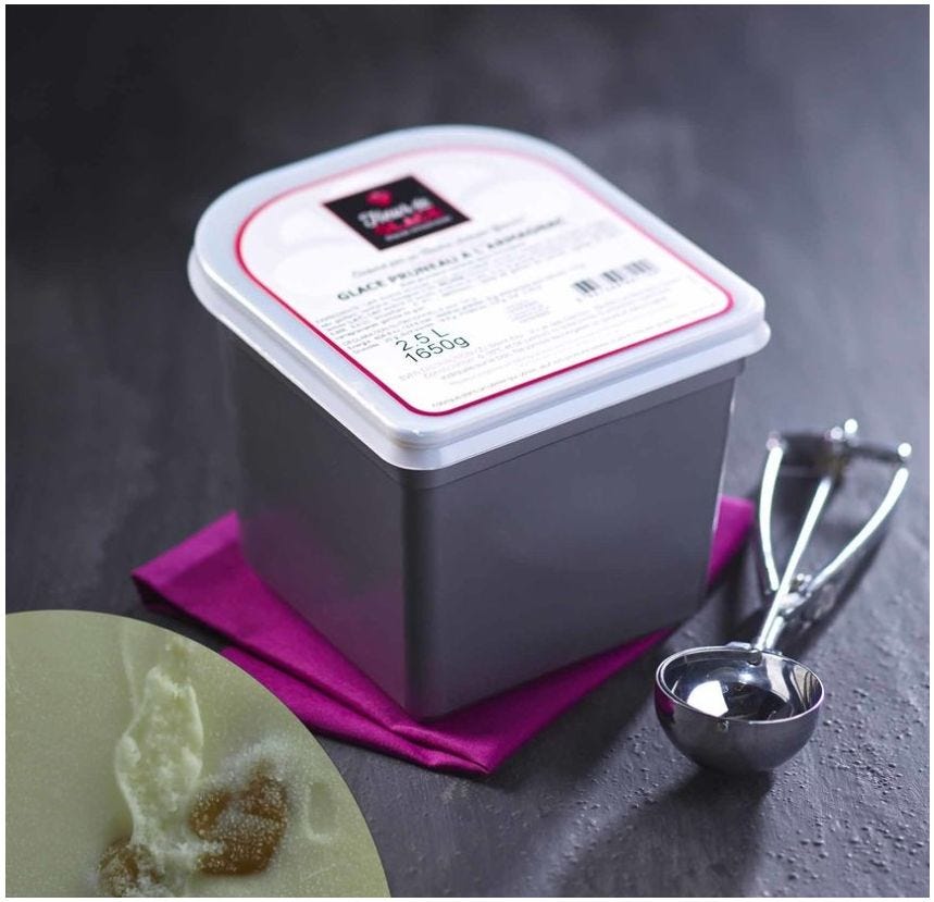 Glace maître artisan cognac aux raisins