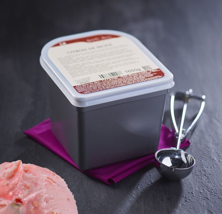 Glace maître artisan praline rose 