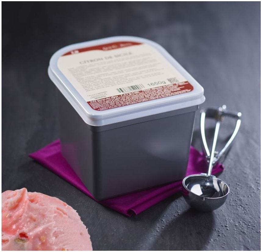 Glace maître artisan praline rose