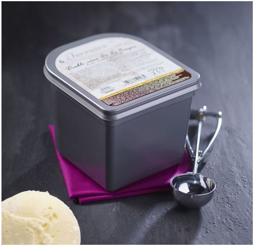 Glace maître artisan double crème de la gruyère