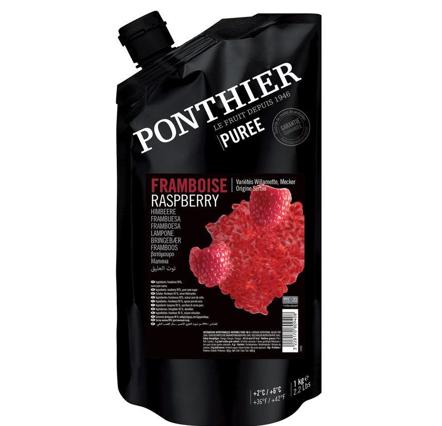 Purée de framboise réfrigérée