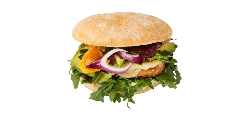 burger poulet legumes