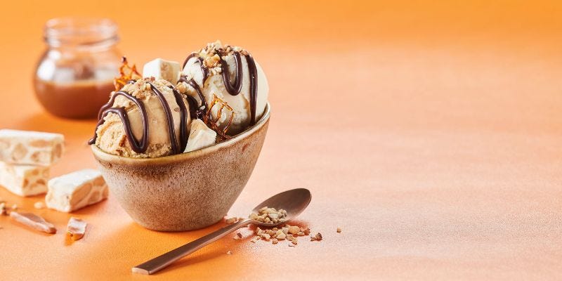 coupe glace caramel nougat