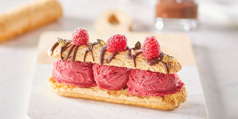 eclair craquelin glace