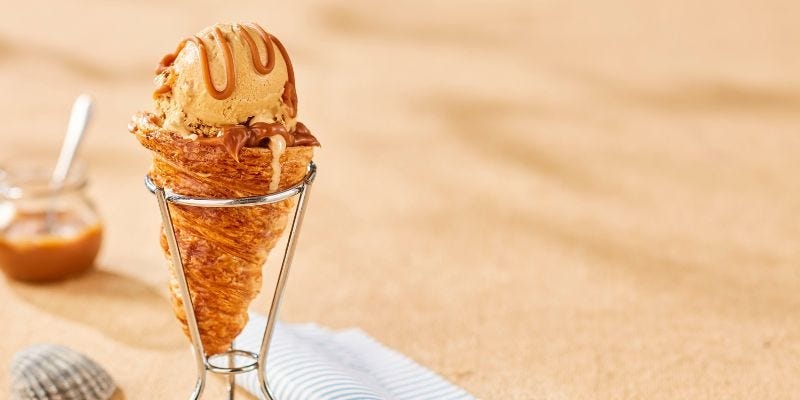 croissant glace caramel