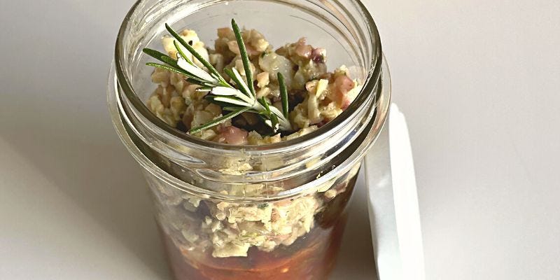 verrine caponata tentacule encornet marine